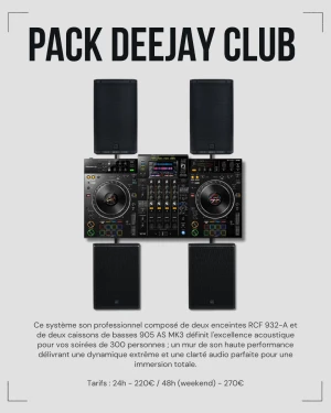 Location Location Pack DJ Club (XDJ-XZ + 2x RCF 932 + 2x Caissons)