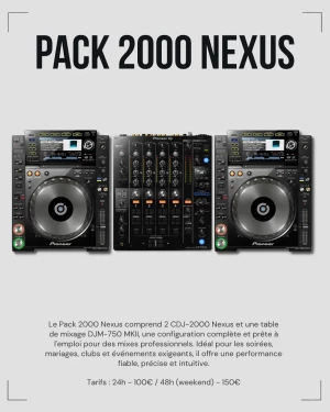 Location Location Pack 2000 Nexus (2x CDJ-2000 Nexus + DJM-750 MK2)