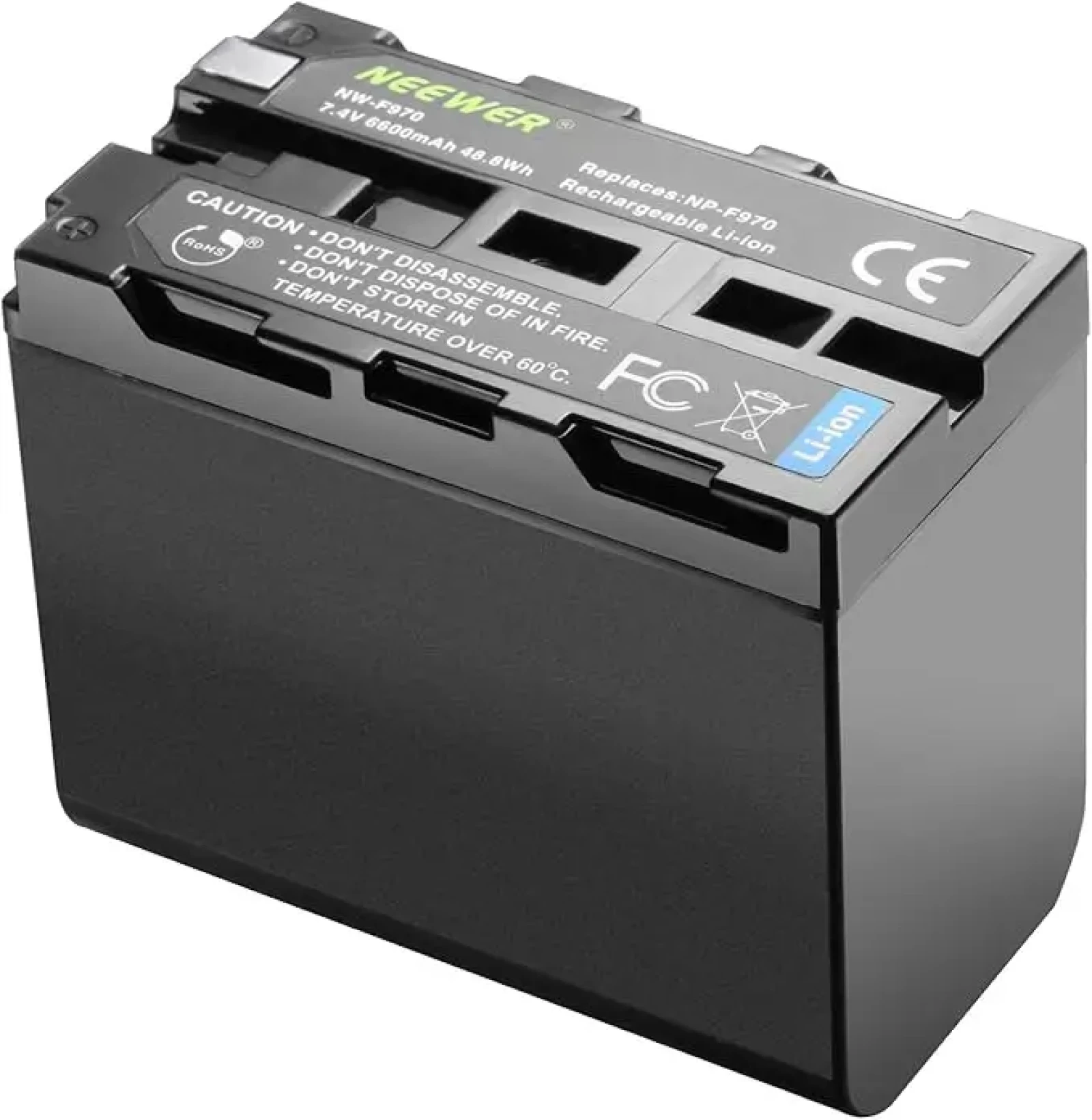 Neewer Sony NP-F970 Batterie 6600mAh Li-ION - Photo 3 sur 6