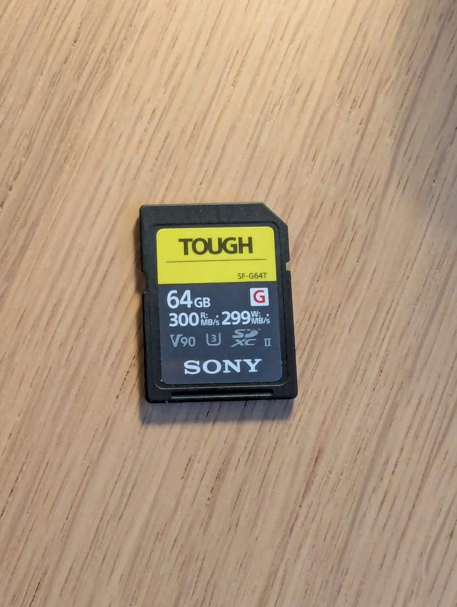 Sony Carte SDXC UHS-II TOUGH série SF-G 64Go - Photo 1 sur 1