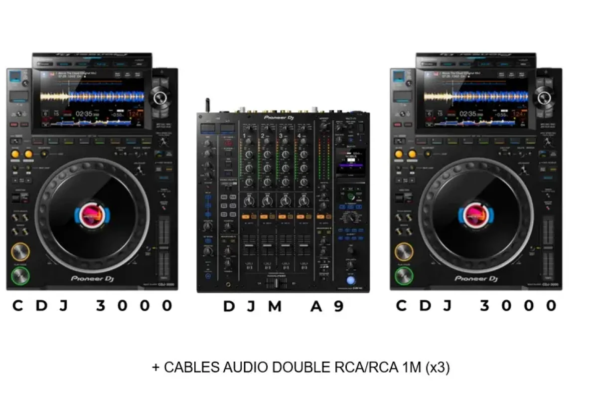 Location Pioneeer Régie 2 CDJ 3000 et 1 DJM-A9 - Lightyshare
