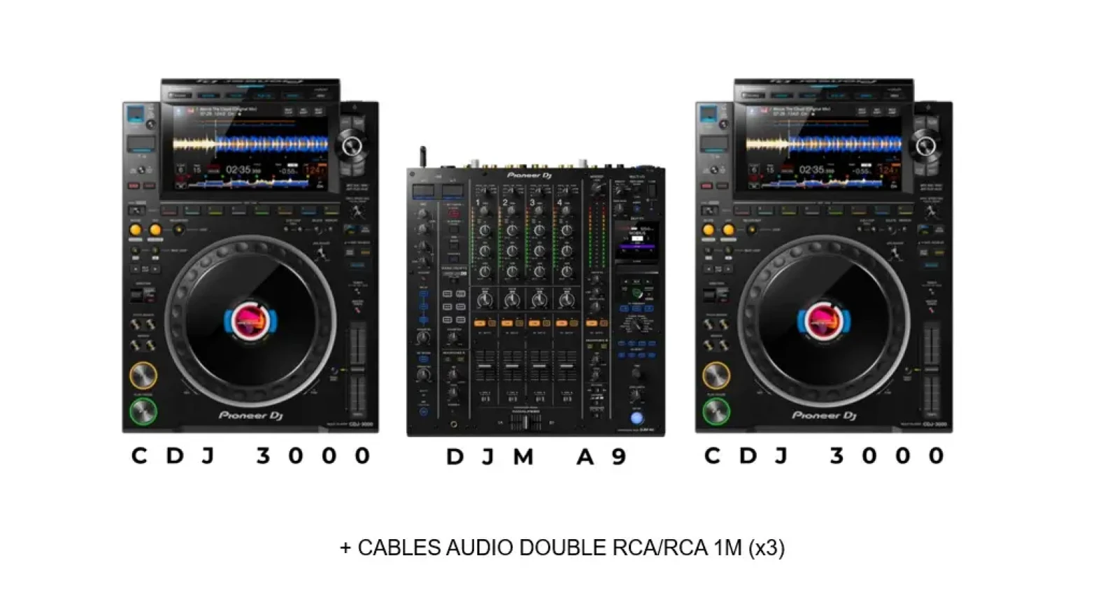 Pioneeer Régie 2 CDJ 3000 et 1 DJM-A9 - Photo 1 sur 1