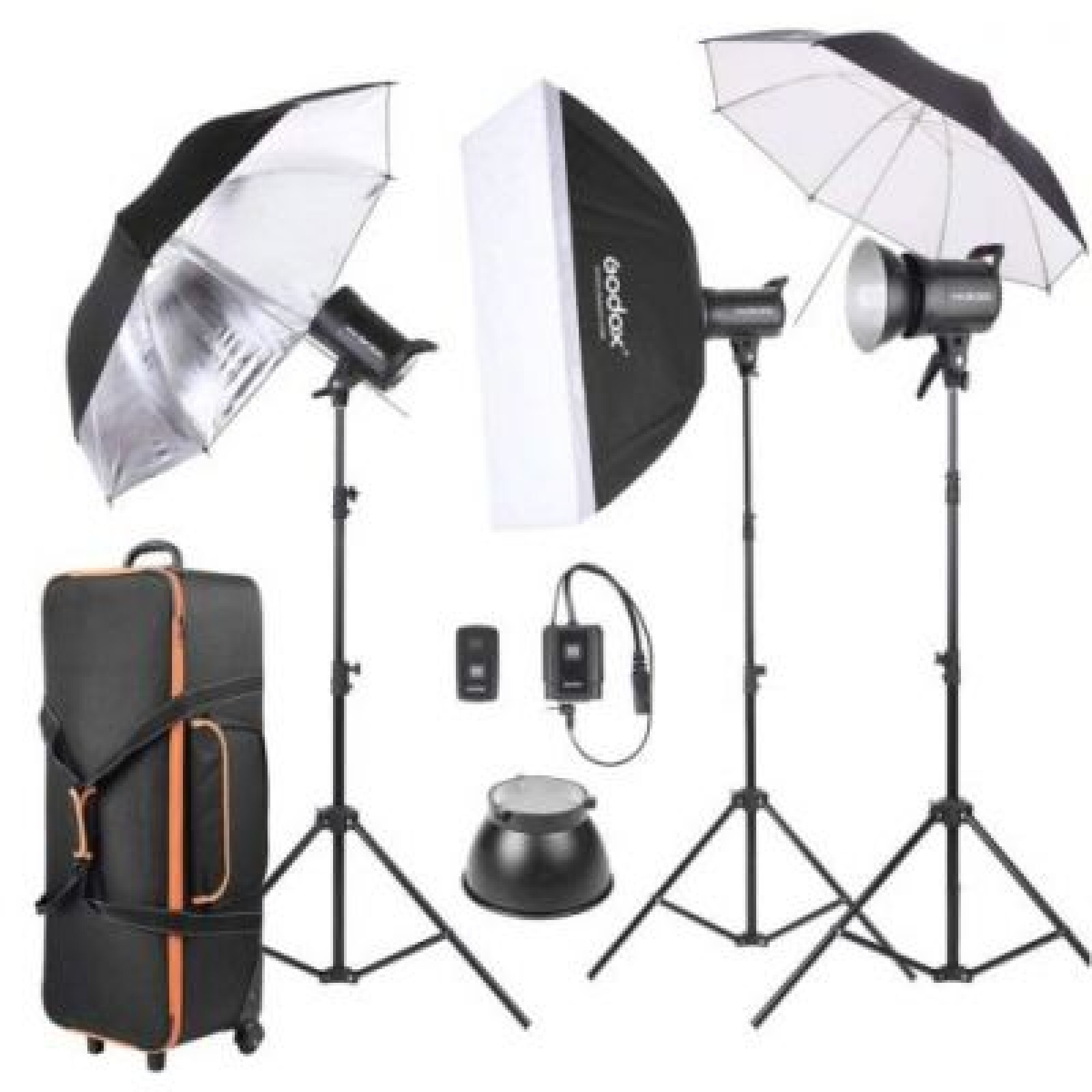 KIT FLASH GODOX 300w X3 - Photo 1 sur 5