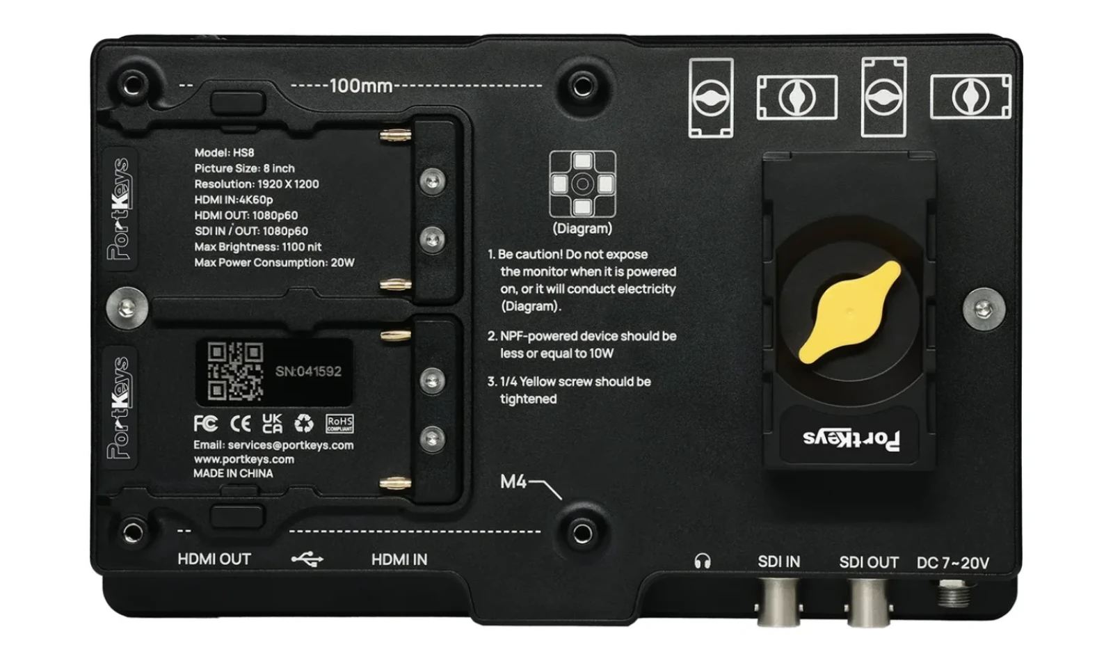 Portkeys Moniteur HS8 (HDMI et SDI) - Photo 2 sur 2