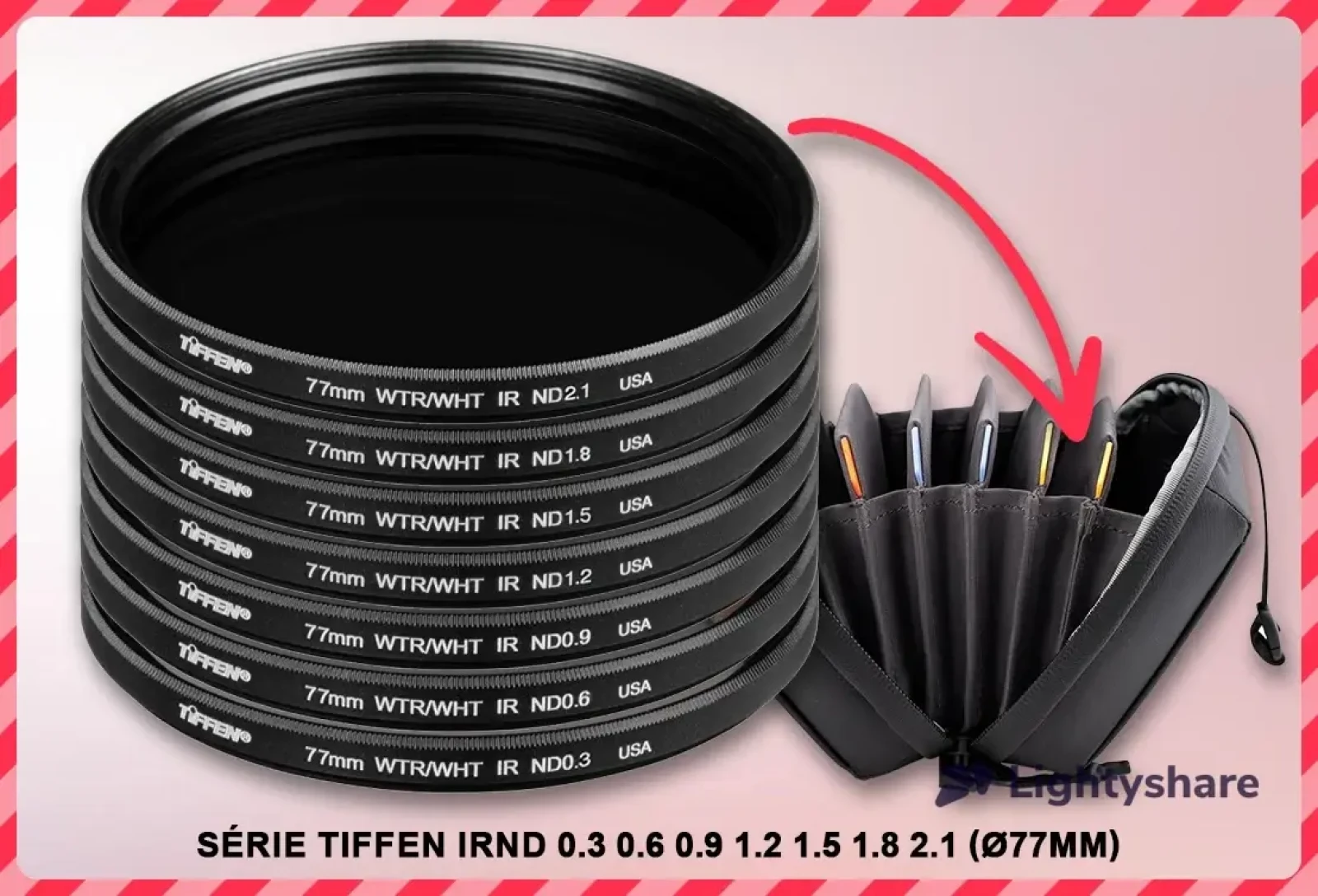 Série Tiffen Water White IRND 0.3  0.6  0.9  1.2  1.5  1.8  2.1 (Ø77mm) - Photo 1 sur 1
