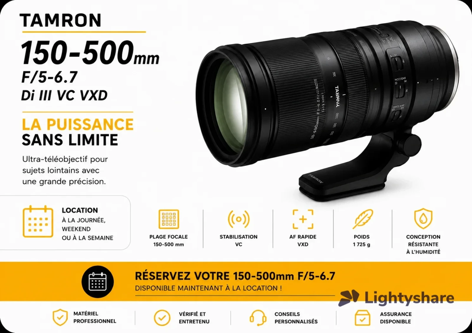 Tamron 150-500mm F/5-6.7 Di III VC VXD (Model A057) - Photo 1 sur 1