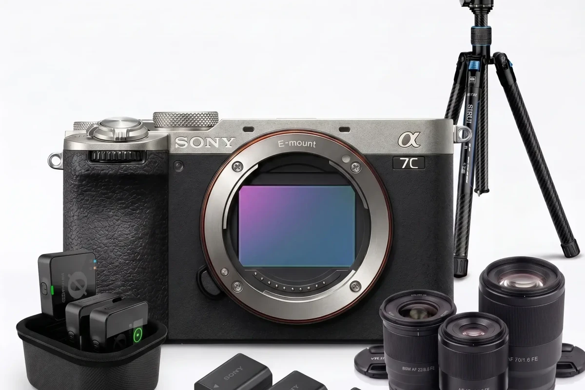Rent Pack Sony A7C II + 20/45/75mm + Micro Rode Lavalier + Trépied Carbone - Lightyshare