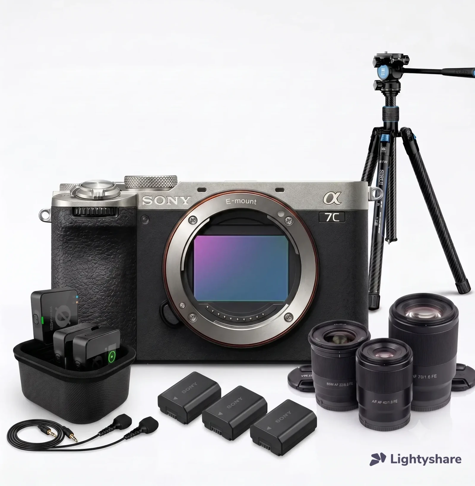 Pack Sony A7C II + 20/45/75mm + Micro Rode Lavalier + Trépied Carbone - Photo 1 sur 5