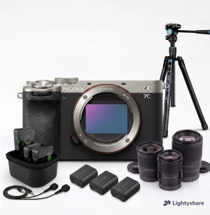 Rent Pack Sony A7C II + 20/45/75mm + Micro Rode Lavalier + Trépied Carbone