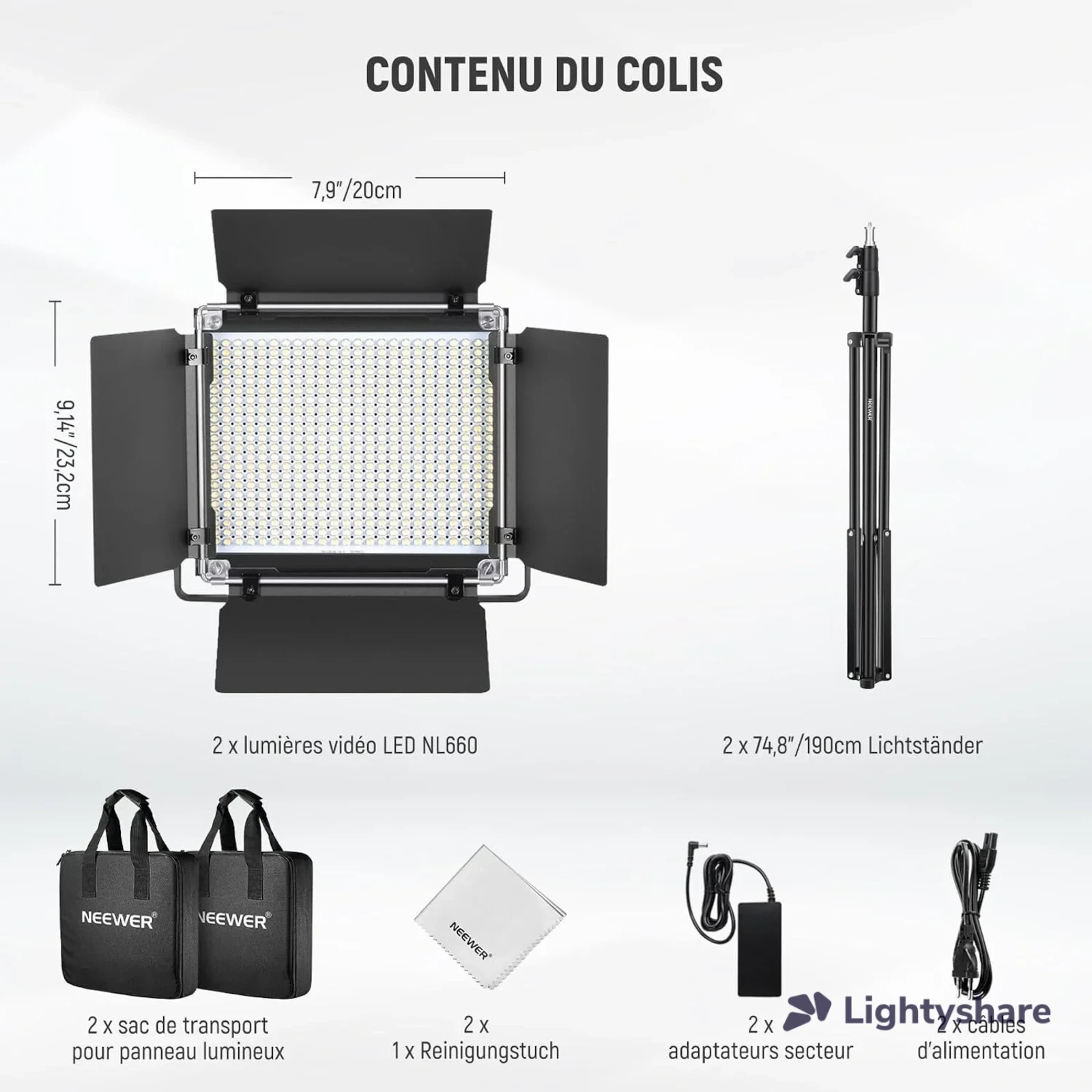 Neewer Kit d'éclairage studio - Photo 1 sur 2