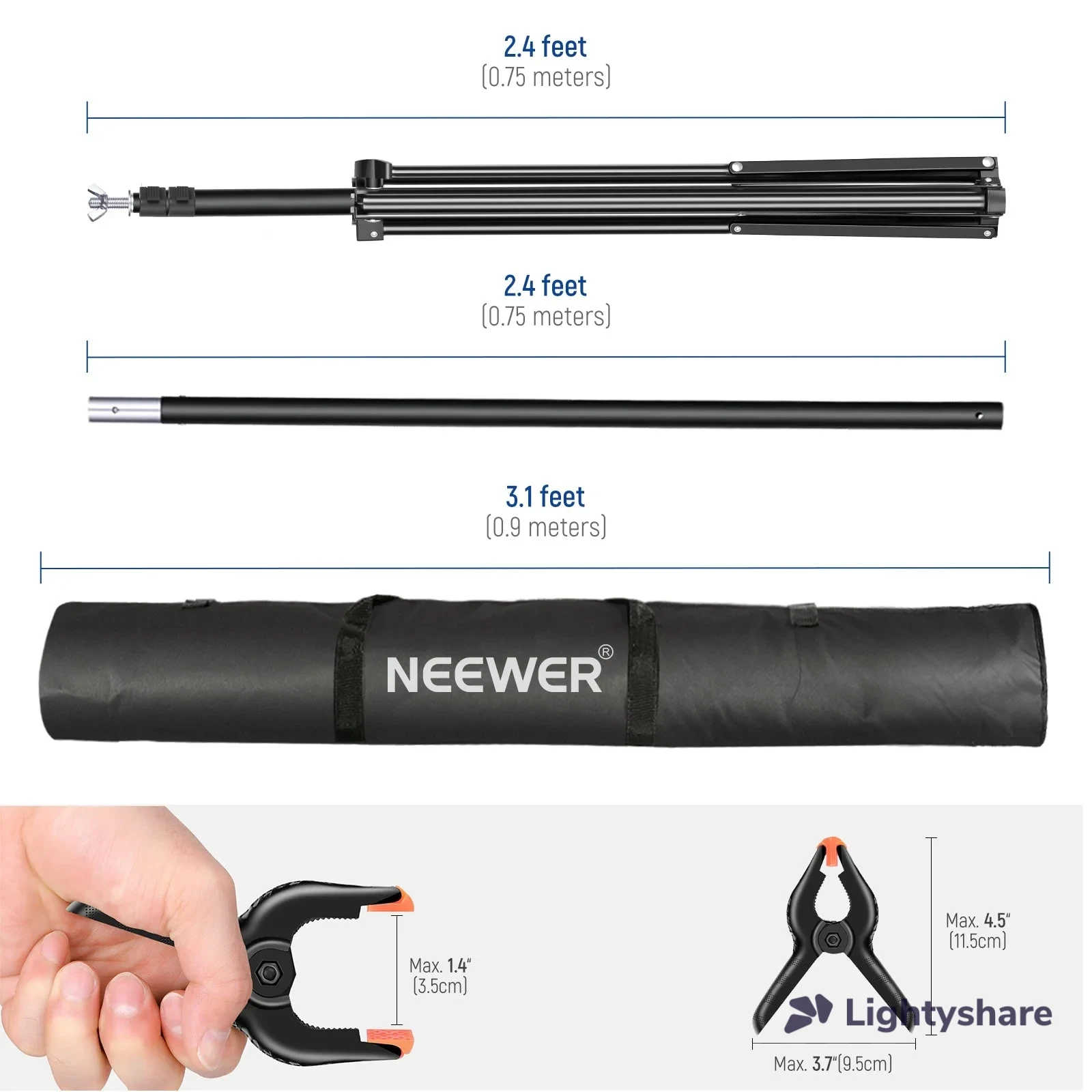 Neewer 3x2.1m / 10x7ft Background Support System - Photo 2 sur 2