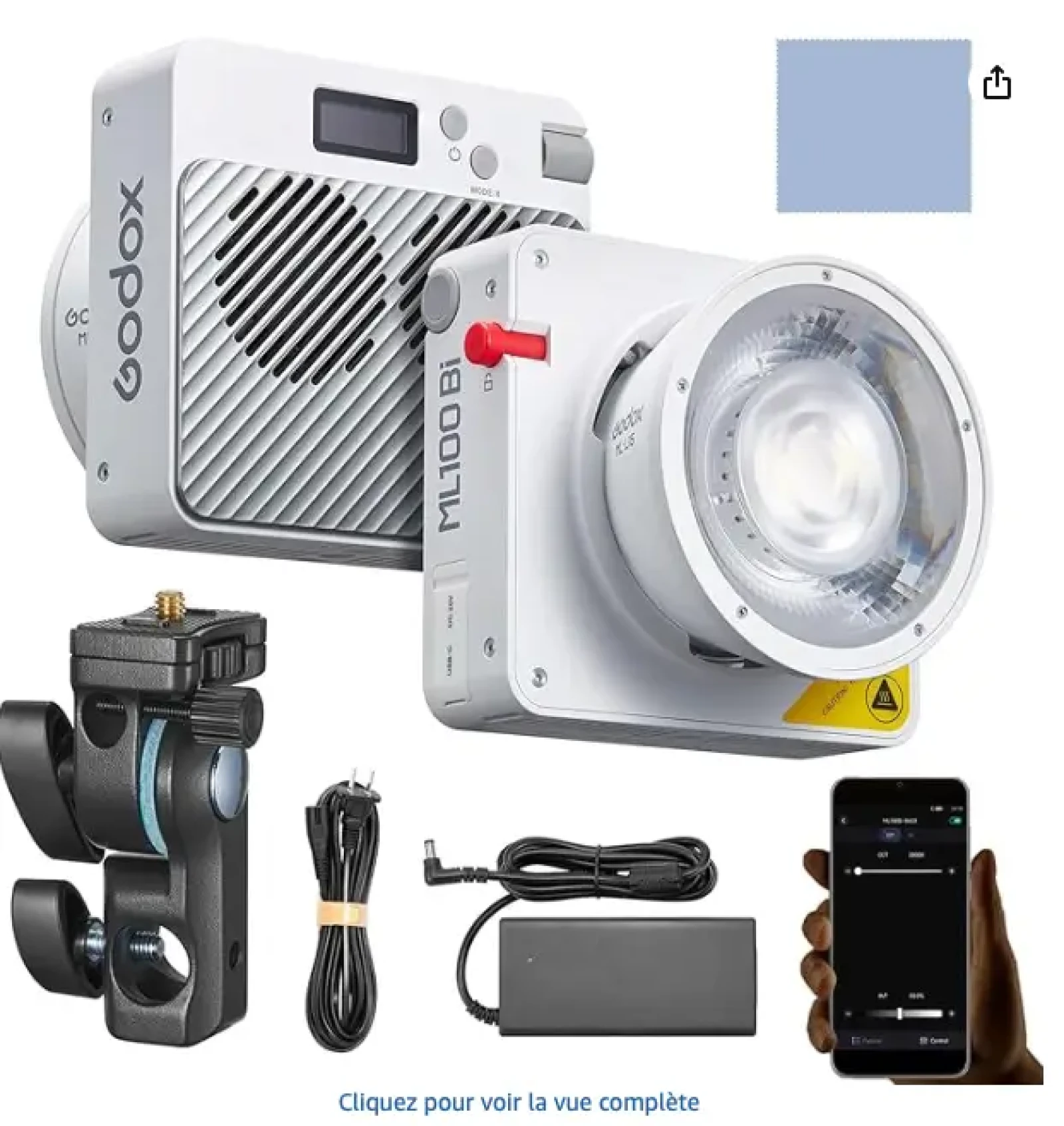 Pack 3 Godox ML 100 Bi + 3 Softbox Octa ML+ 3 pieds + valise CB-06 - Photo 1 sur 7