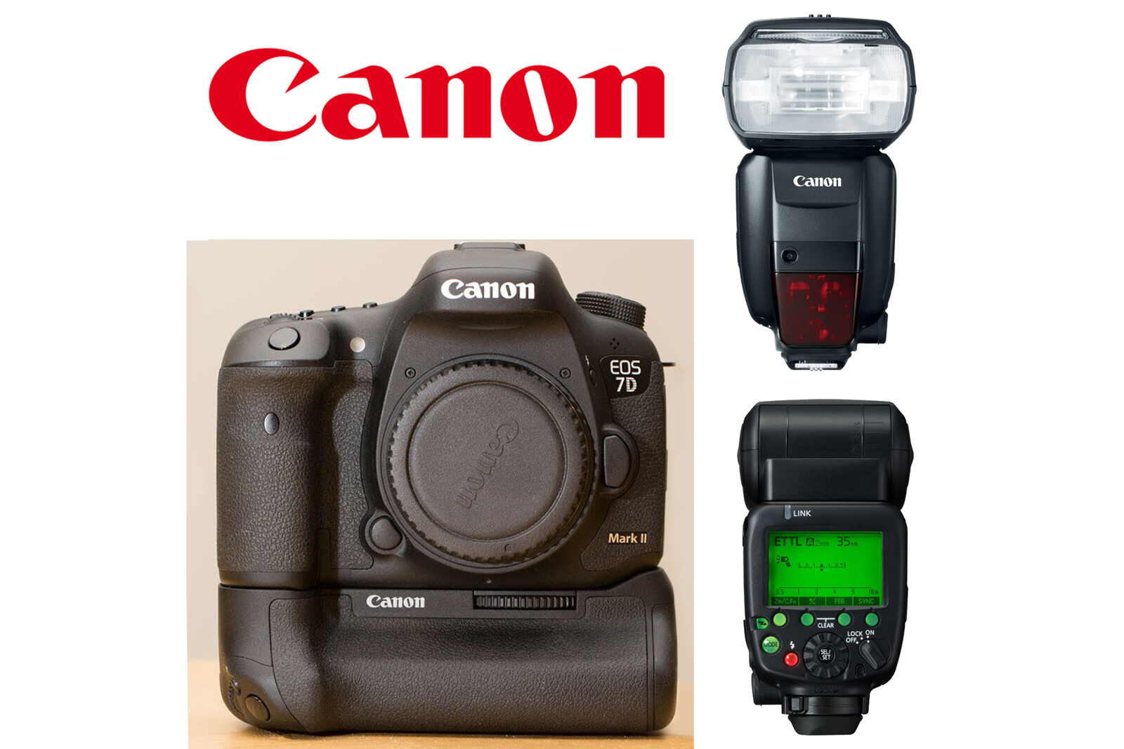 Canon 7D Mark II + Grip + Flash Canon Speedlite 600 EX-RT (#Super pack) - Boitier reflex aps-c - Photo 1 sur 5