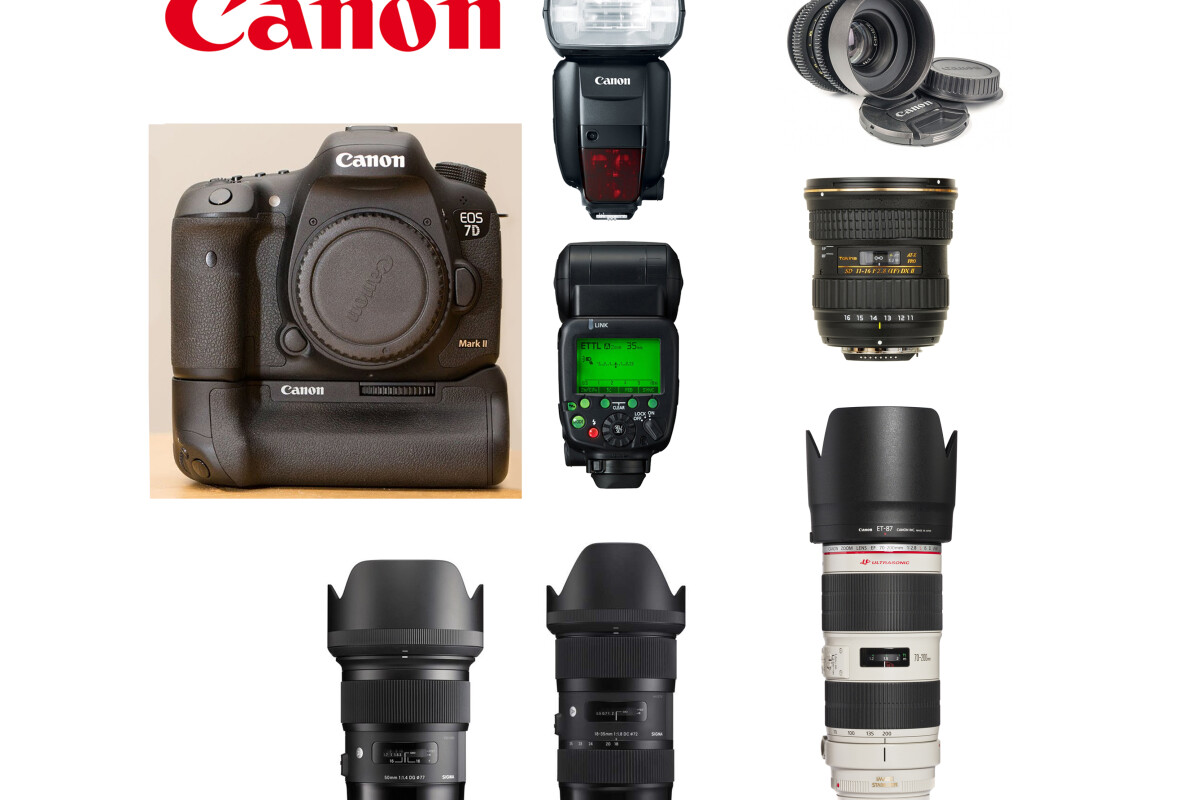 Location Canon 7D Mark II + Grip + Flash Canon Speedlite 600 EX-RT + Objectifs photos (X5)  - Lightyshare