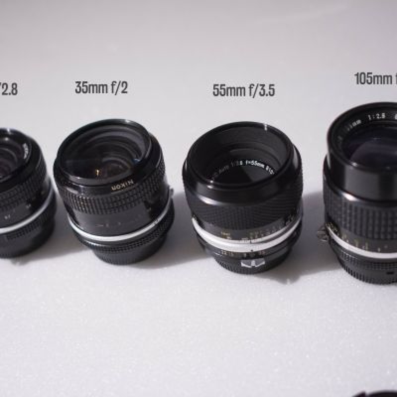 Série de 4 objectif fixes NIKKOR + Bague Macro - Photo 1 sur 4