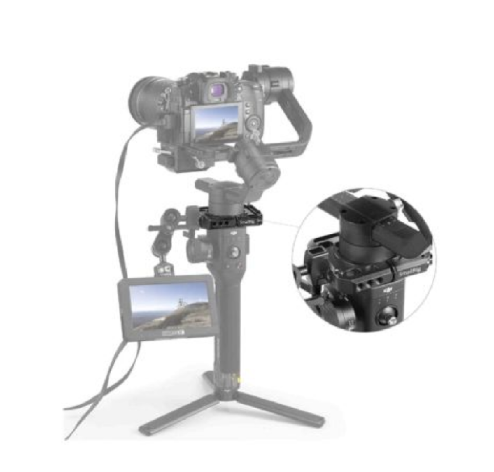 DJI Ronin S + mounting Clamp & arm pour moniteur externe - Photo 3 sur 6