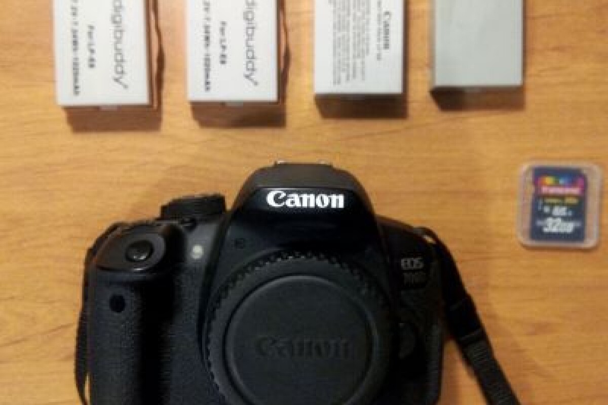 Location Canon 700D + Carte SD 32Go + 4 batteries - Lightyshare