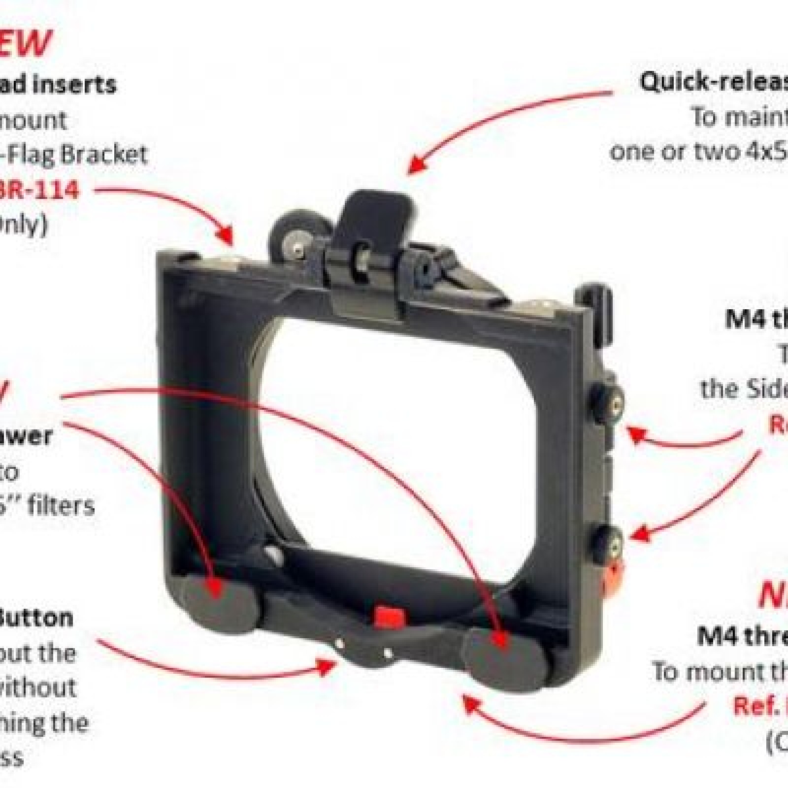 114mm Mattebox Clip-on "Abracam Clip-One"  4x5.65’ - Photo 2 sur 5