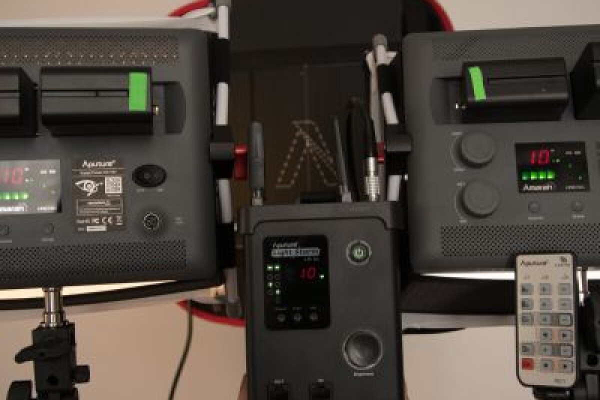 Location Kit de 3x lumière Aputure (Lightstorm LS 1S + 2 x HR 672C) - Lightyshare