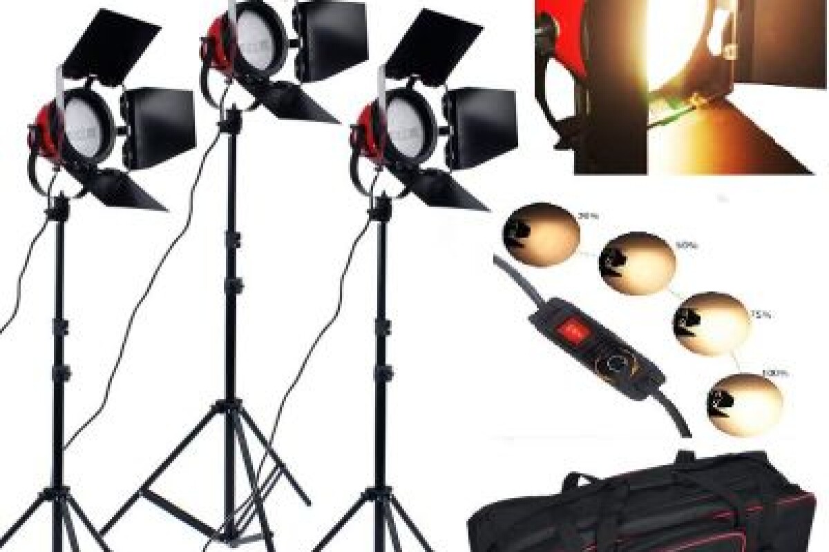 Location Kit 3 Mandarine 800W  avec dimmeur - Lightyshare