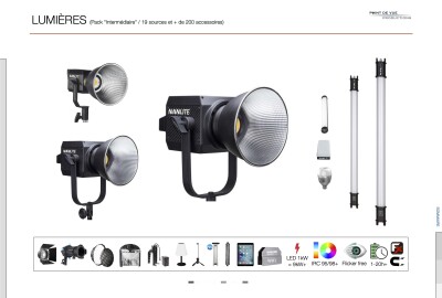 Location Caméra RED + éclairage + chef opérateur + 2 techniciens + van (Pack "Intermédiaire")