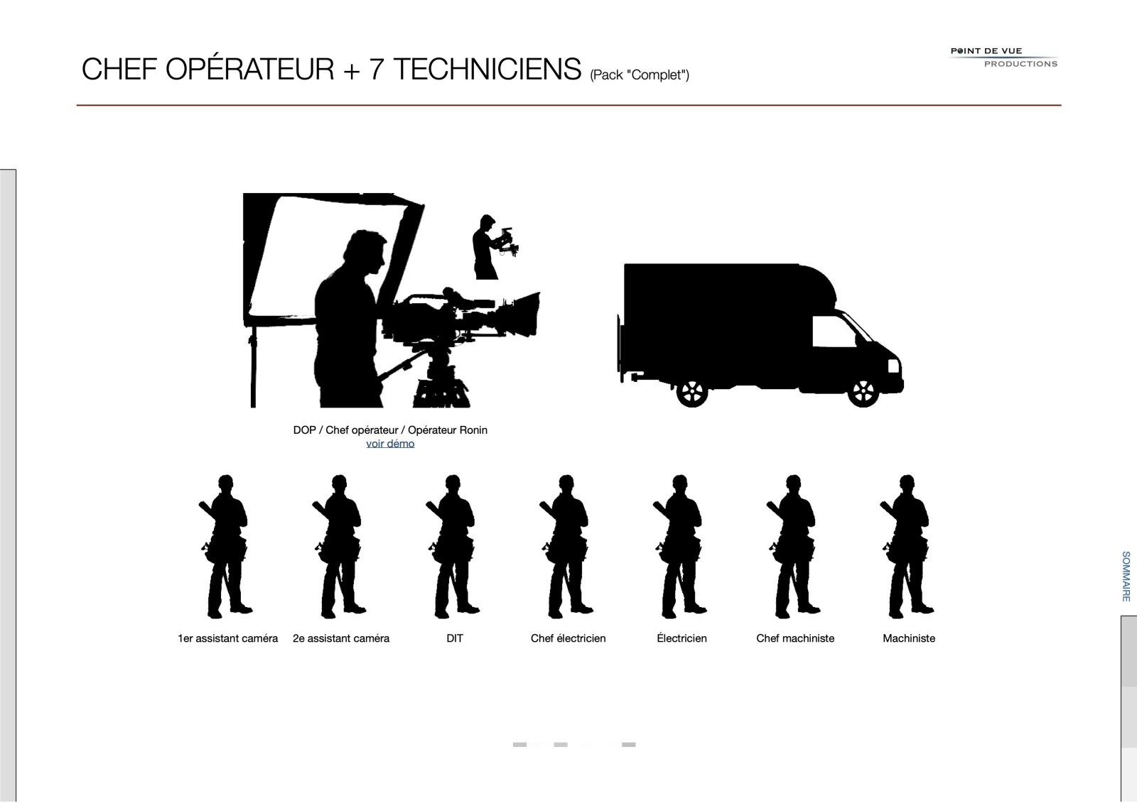 Caméra RED + éclairage + chef opérateur + 7 techniciens + camion (Pack "Complet") - Photo 4 sur 9