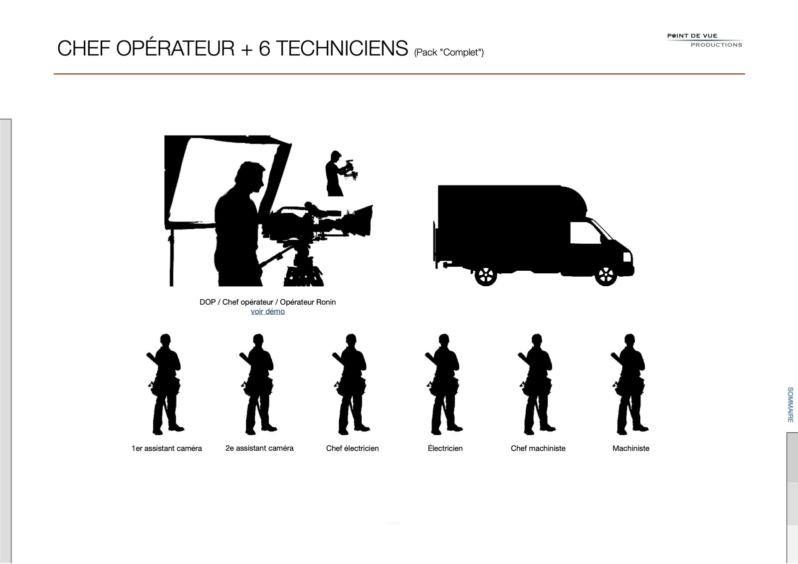 Caméra RED + éclairage + chef opérateur + 6 techniciens + camion (Pack "Complet") - Photo 4 sur 9