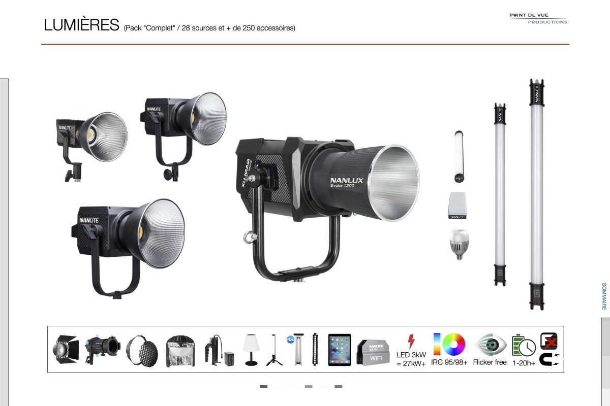 Location Éclairage + chef électricien + 1 technicien + camion (Pack "Complet") - Lightyshare