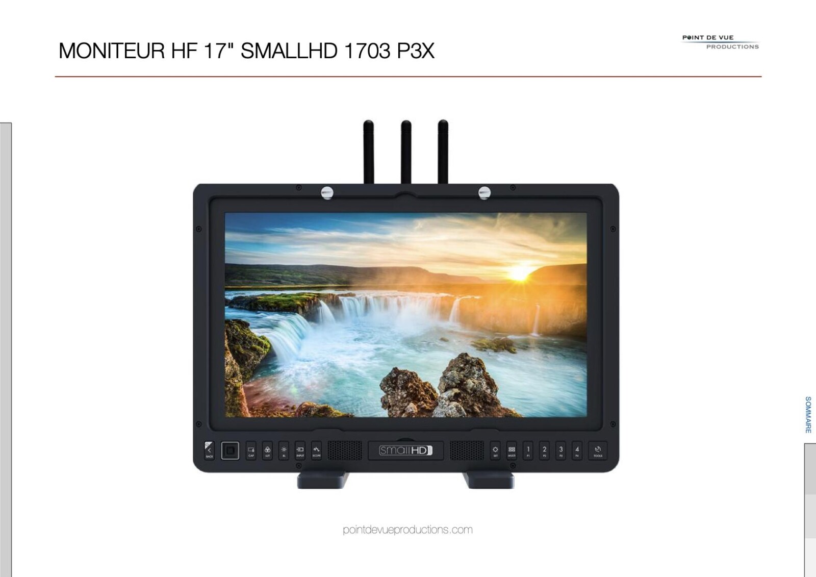 Moniteur HF 17" SmallHD 1703 P3X - Photo 1 sur 9