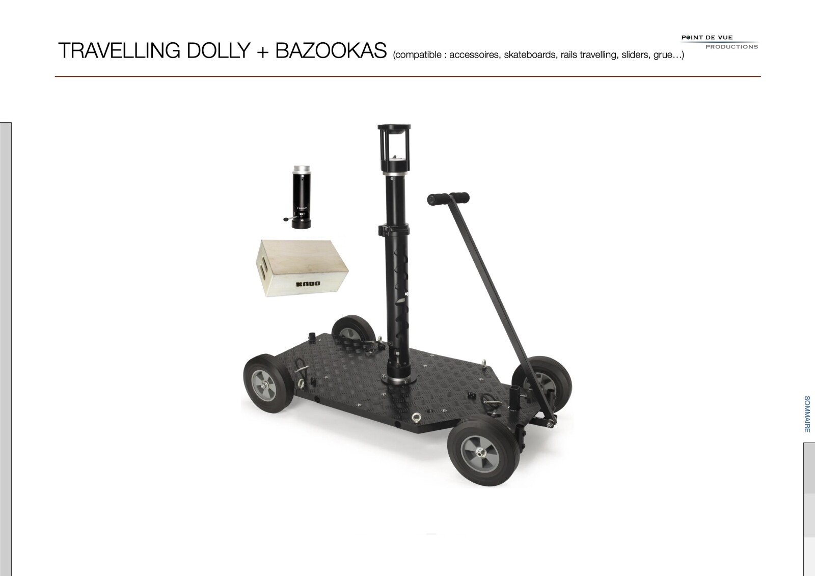 Travelling Dolly plateau + bazookas (Quad plus Film Camera Doorway Dolly) - Photo 1 sur 9
