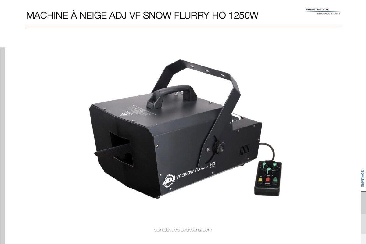 Location Machine à neige ADJ VF Snow Flurry HO 1250w - Lightyshare