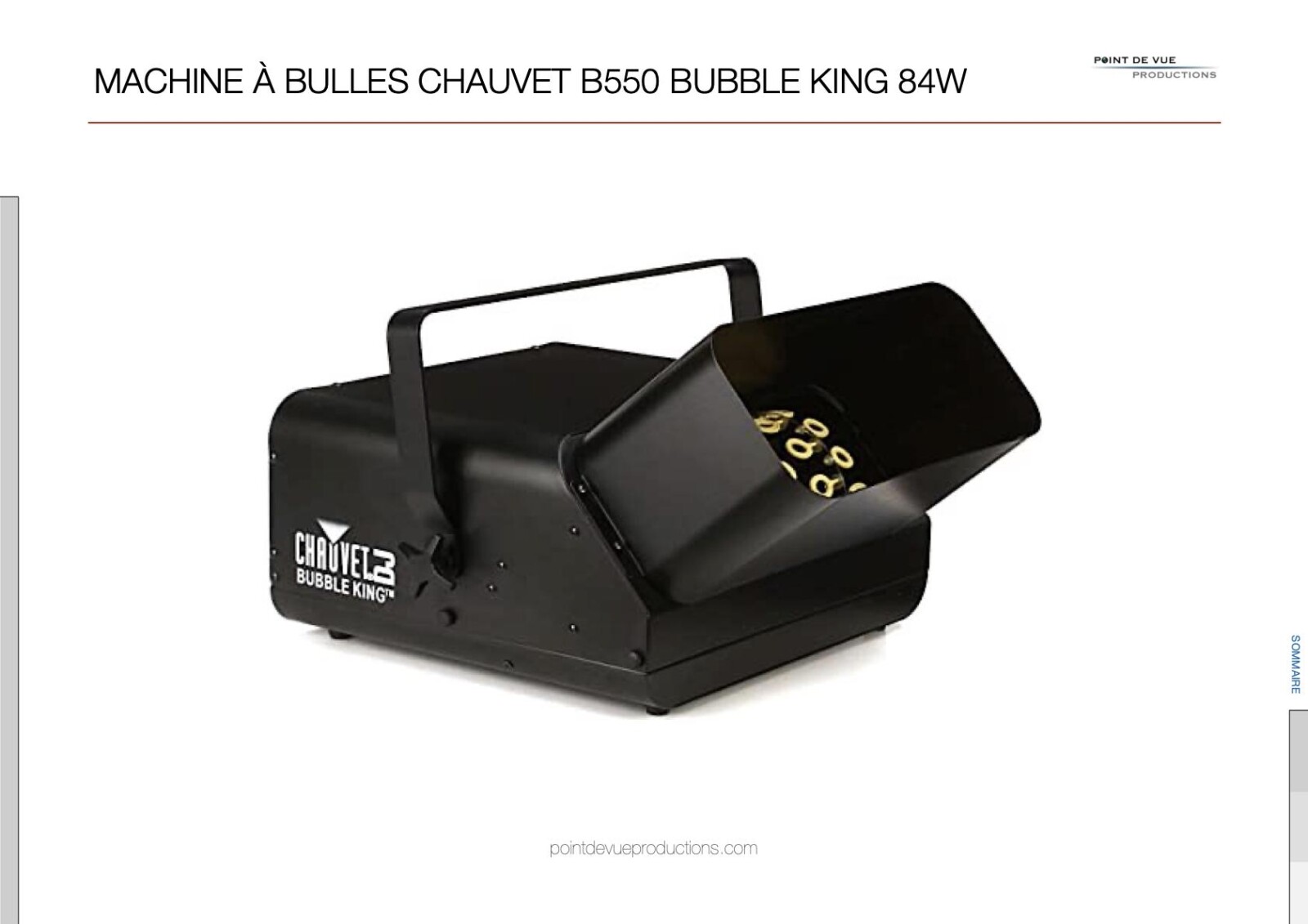 Machine à bulles Chauvet B 550 Bubble King 84w - Photo 1 sur 9