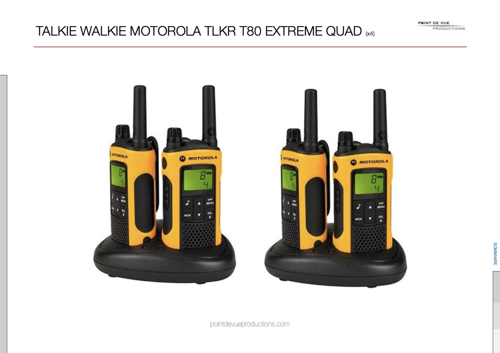 Talkies walkies Motorola TLKR T80 Extreme Quad (x4) - Photo 1 sur 9
