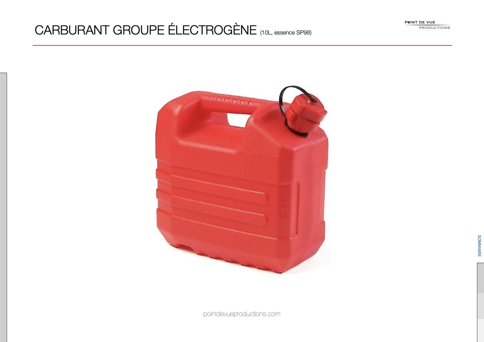 Carburant groupe électrogène (bidon 10L SP98) - Photo 1 sur 9