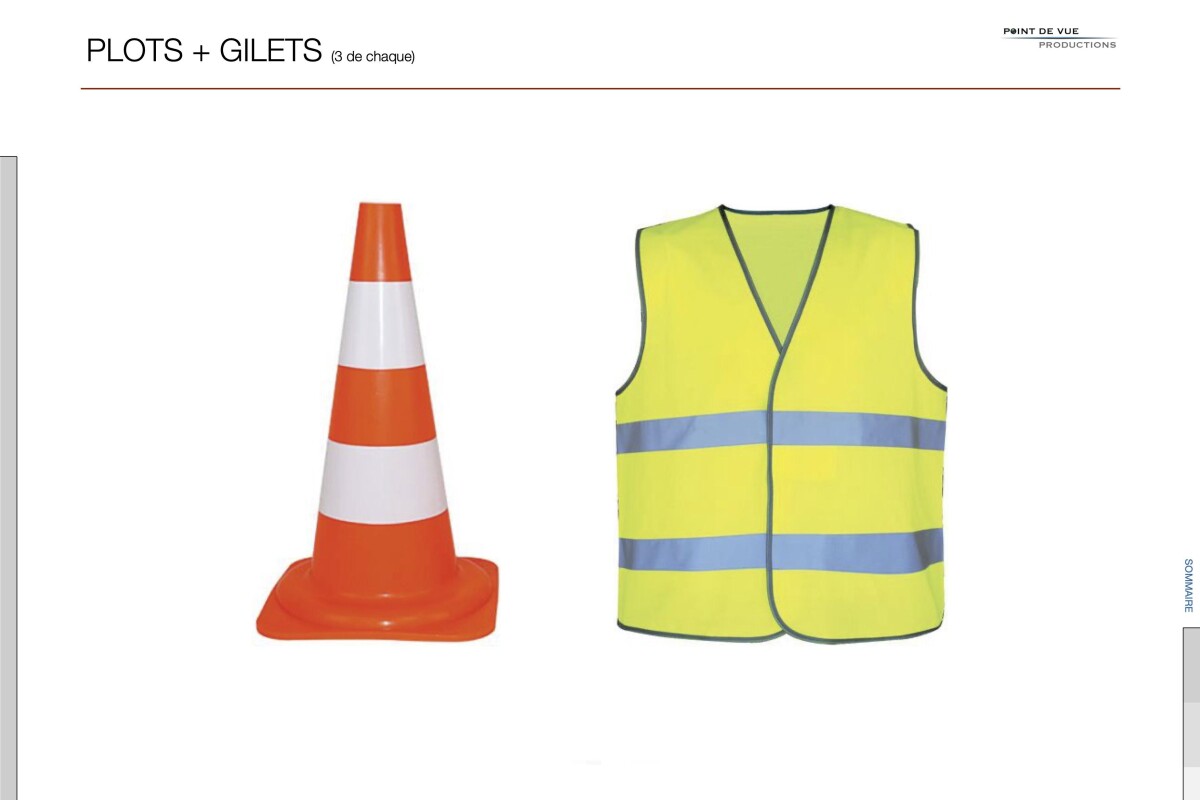 Location Cônes / plot signalisation  + gilets jaunes - Lightyshare