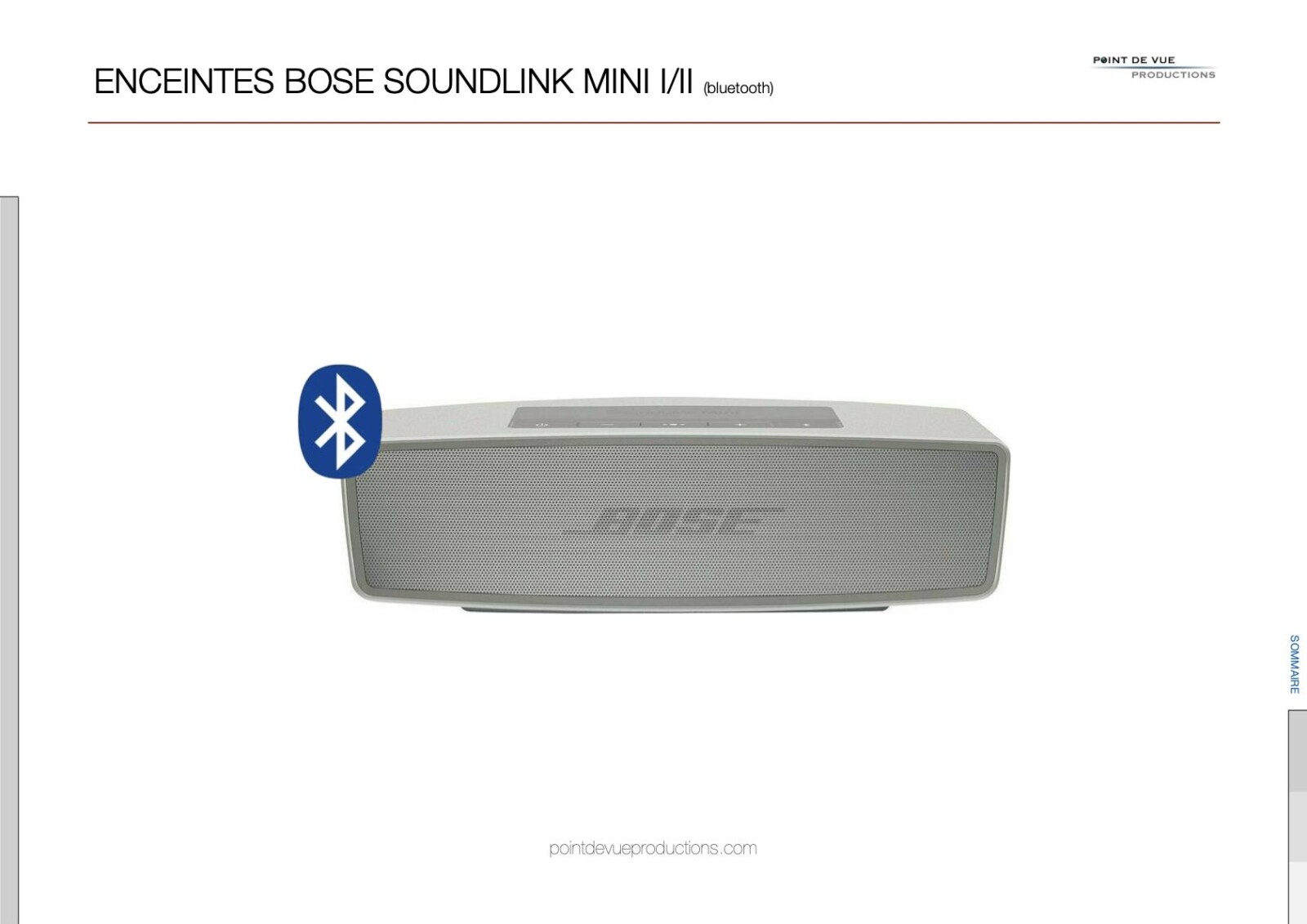 Enceinte portable Bose SoundLink Mini I/II (bluetooth / idéal pour clip musical) - Photo 1 sur 9