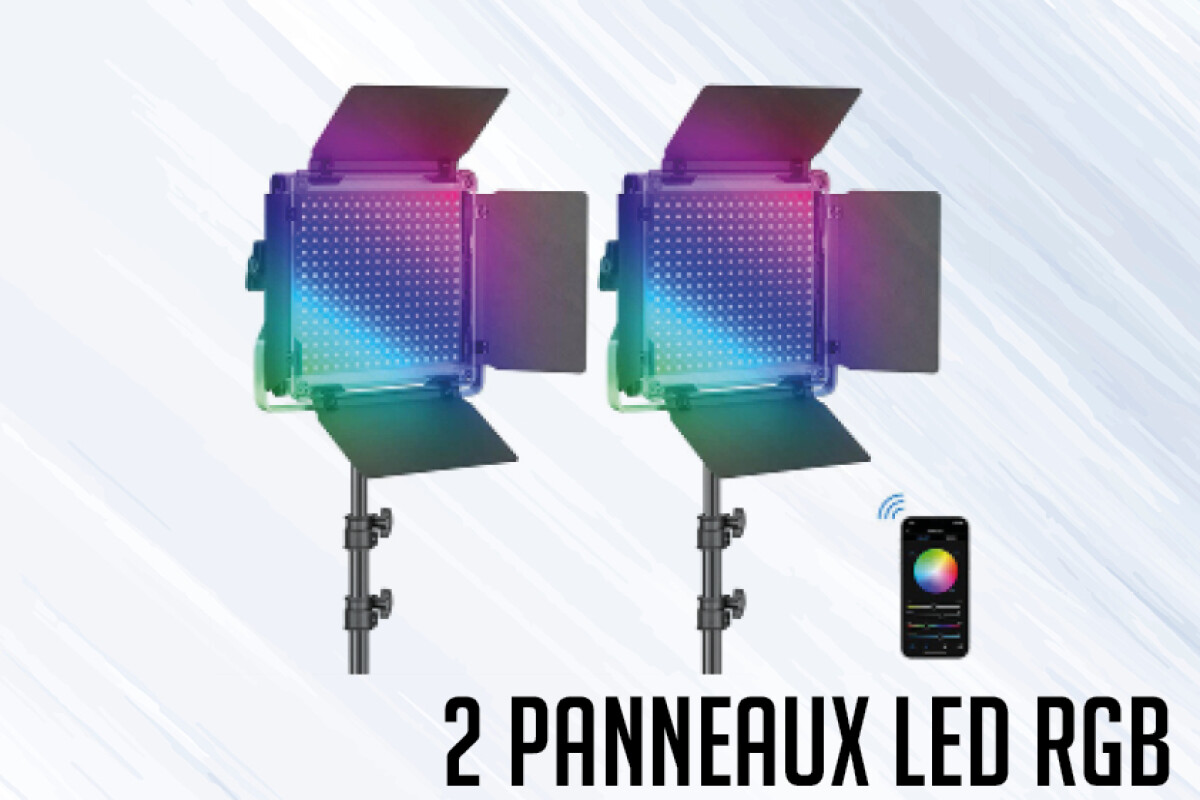 Location 2 Panneaux LED RGB , 50W 660 Pro Kit - Lightyshare