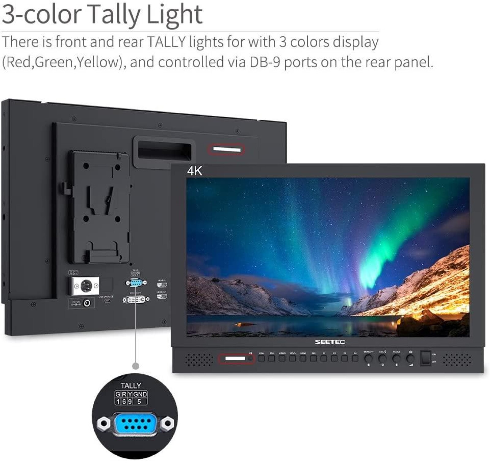MONITEUR SEETEC 17pouces (SDI & HDMI) - Photo 5 sur 5