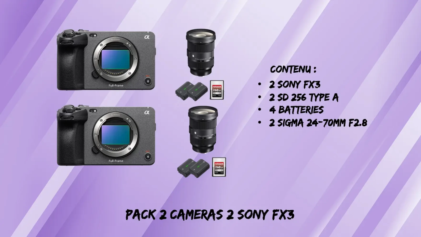 PACK 2 SONY FX3 - Photo 1 sur 1