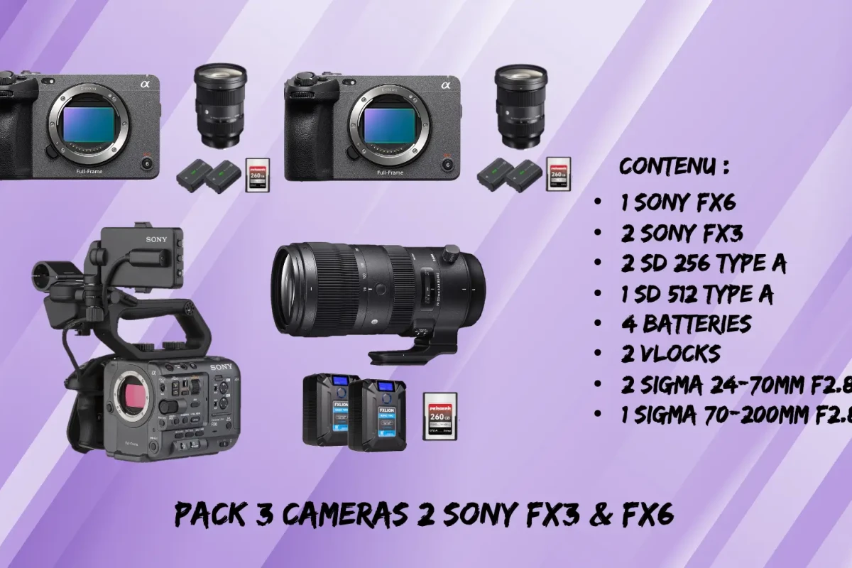 Location PACK MULTICAM SONY - Lightyshare