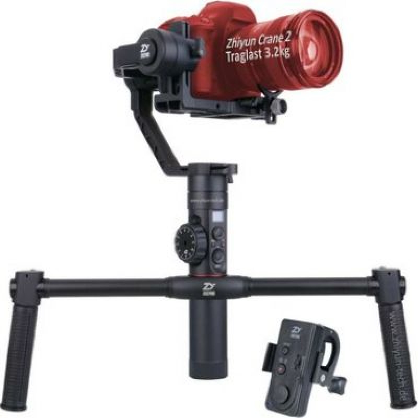 Zhiyun Crane 2 + Guidon Double à Main + Télécomande + Rallonge 1DX - Photo 2 sur 5