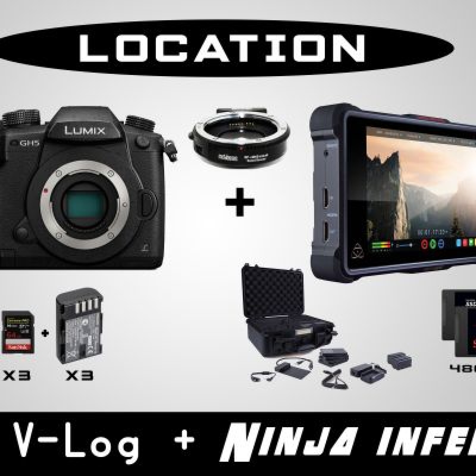 Panasonic GH5 + V-Log + Metabones  Micro 4/3 vers Canon EF Speed Booster m43   0.71x + ATOMOS Ninja Inferno Kit - Photo 1 sur 1