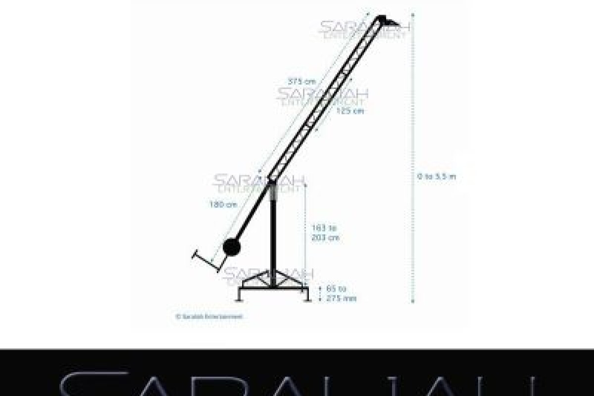 Location Grue 5m50 - 120 kg + poids & socles - Lightyshare
