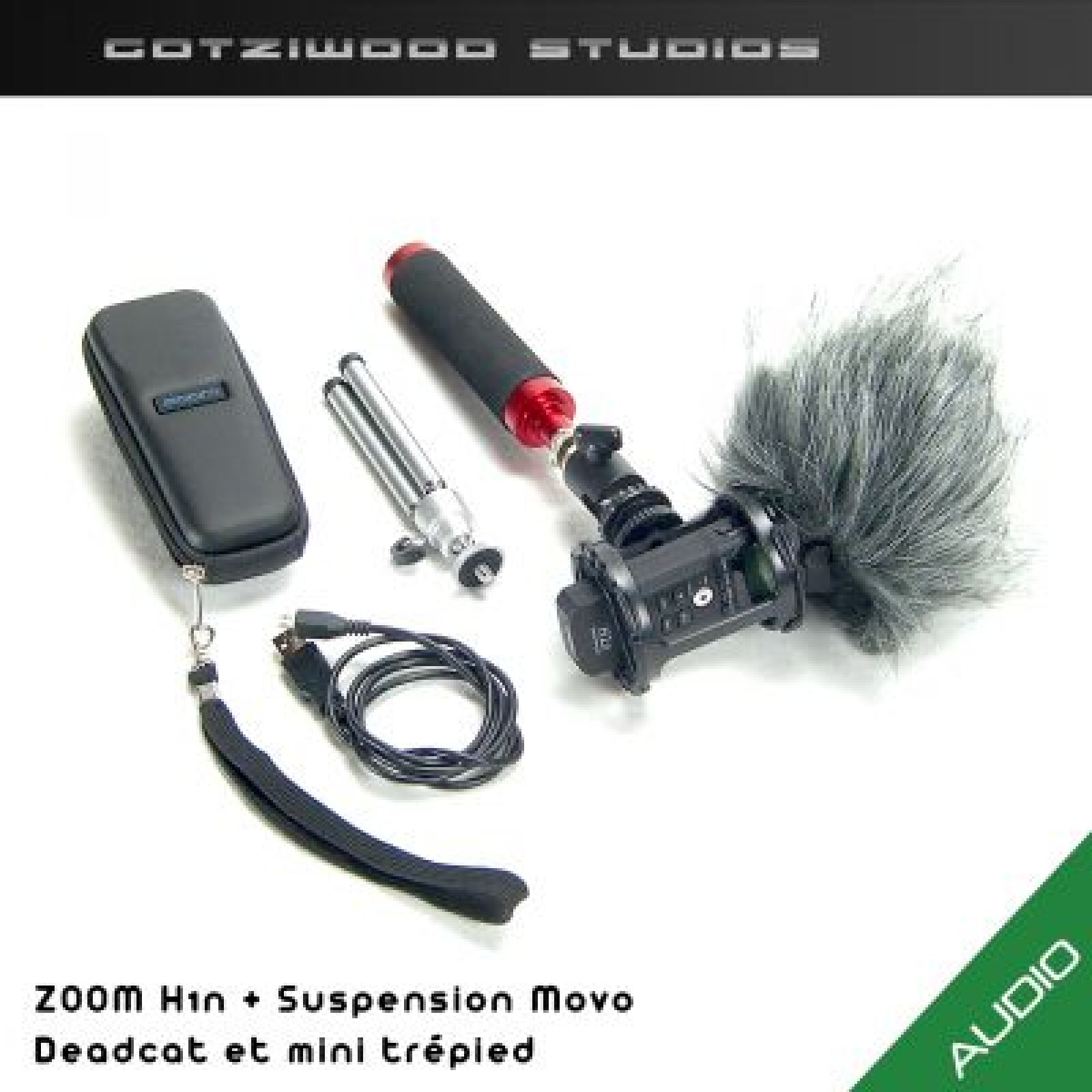 ZOOM H1n + Suspension Movo + Deadcat + Trepied - Photo 1 sur 2