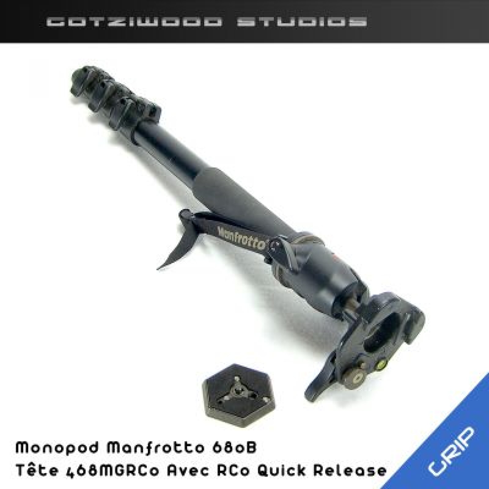 Manfrotto Monopod 680B + Tête 468MGRC0 Avec RC0 Quick Release - Photo 1 sur 2