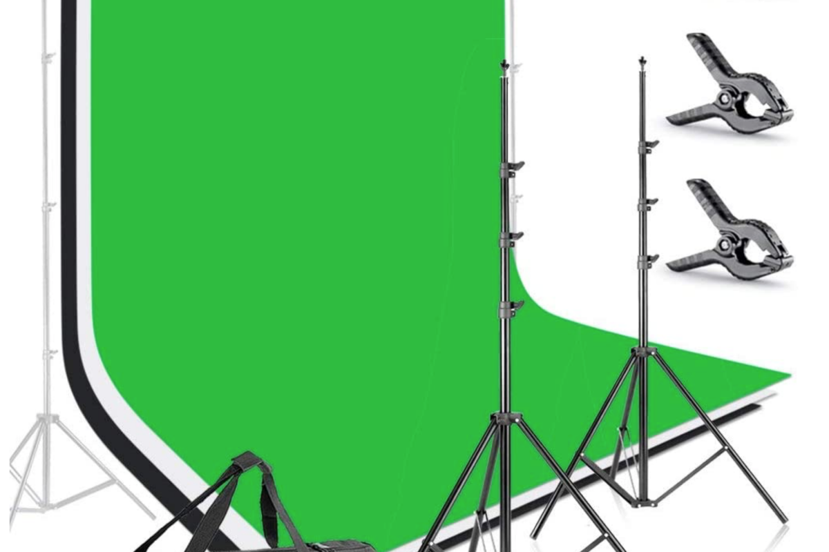 Location Toile fond vert / Blanc ou noir avec cadre acier  - Lightyshare