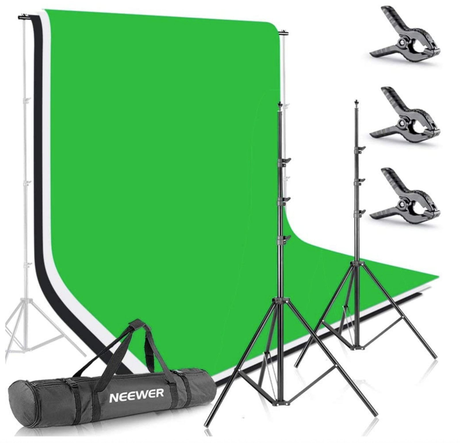 Toile fond vert / Blanc ou noir avec cadre acier  - Photo 1 sur 2