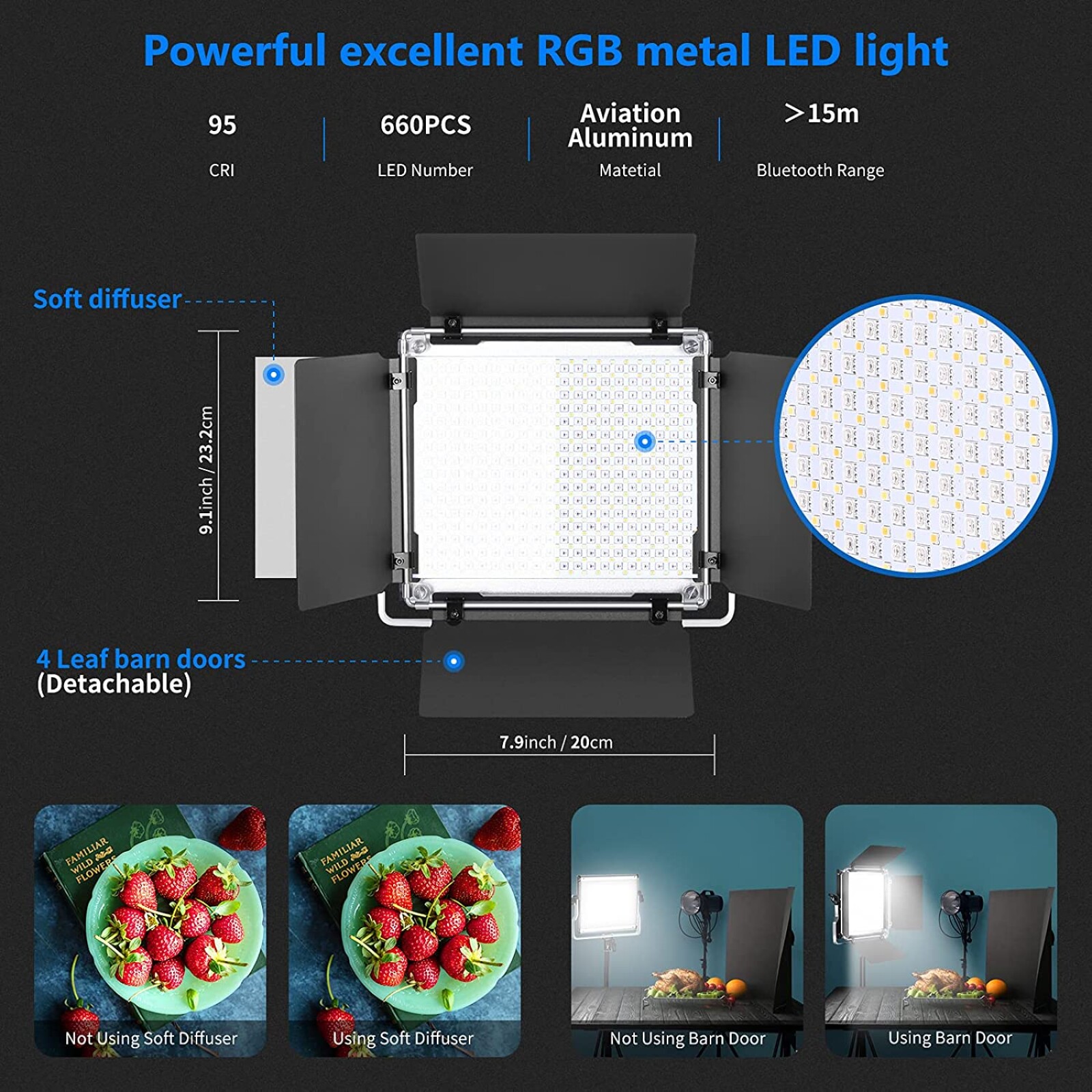 Kit Neewer 3x LED RGB  - Photo 3 sur 7