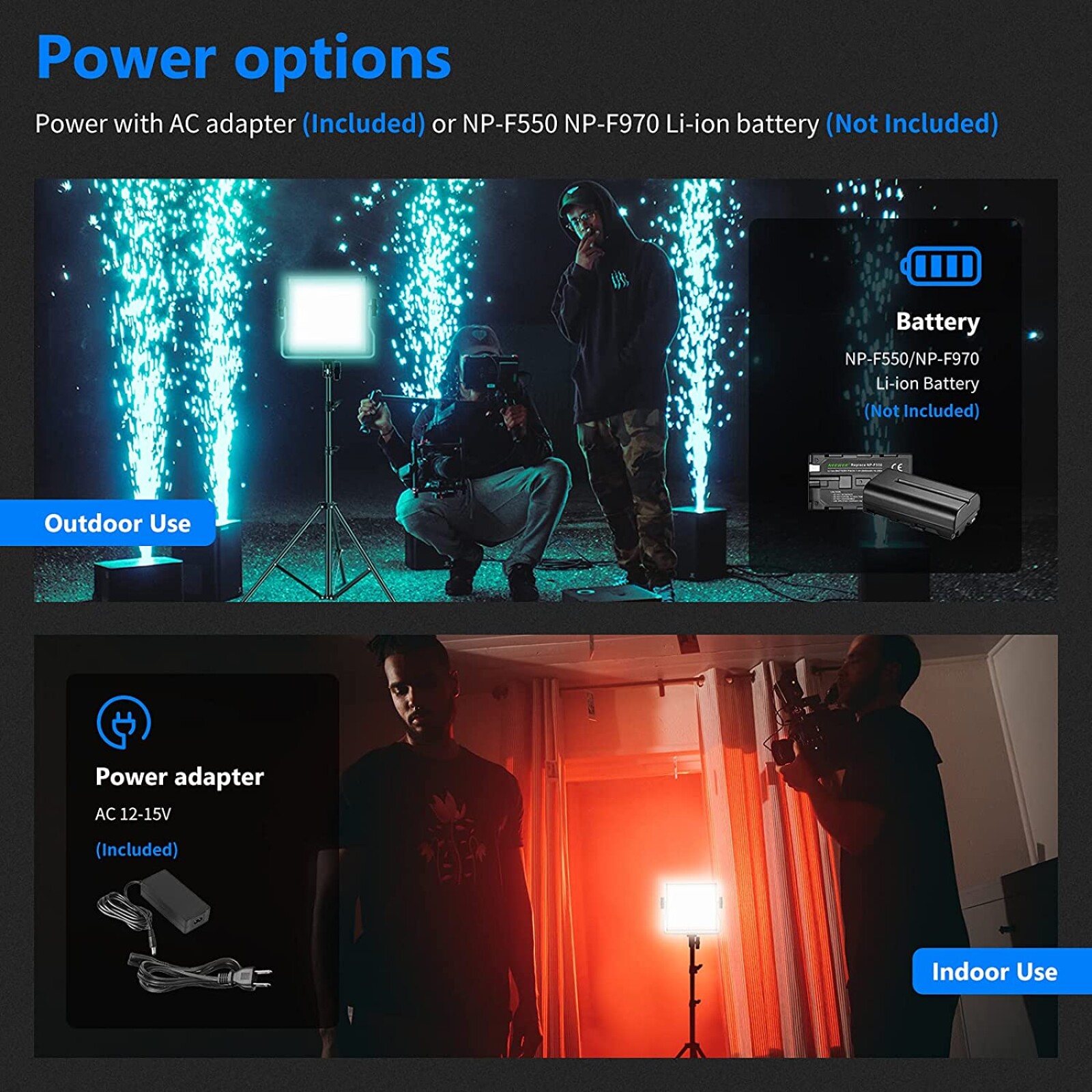 Kit Neewer 3x LED RGB  - Photo 4 sur 7