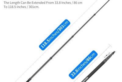 Location Perche télescopique 86-301cm, XLR intégré